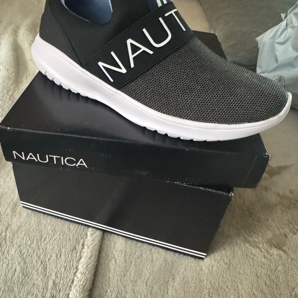 Nautica Black and Gray Sneakers